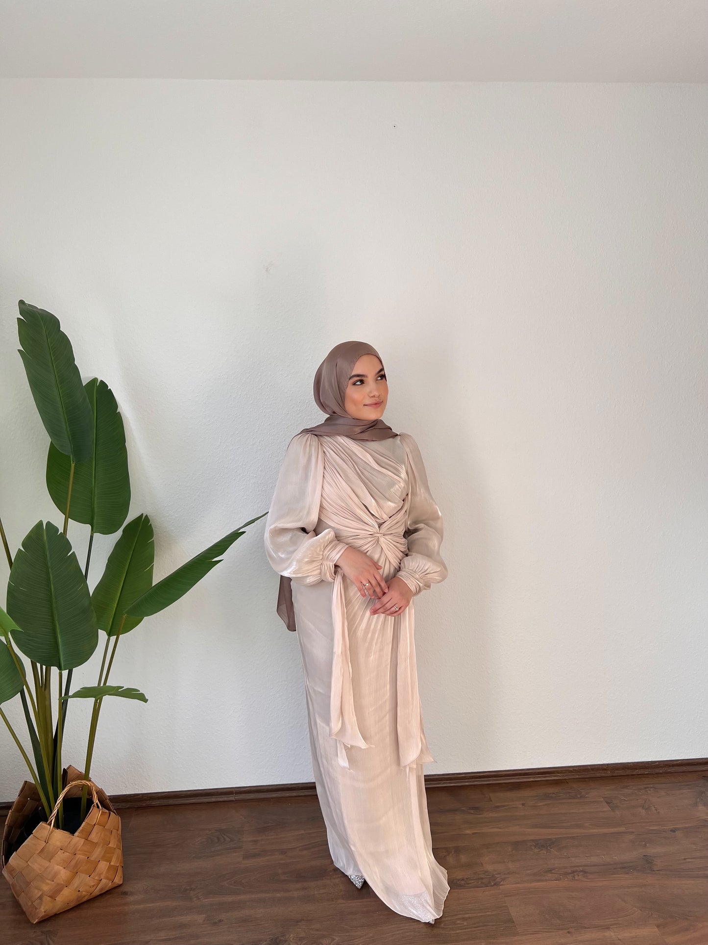 AMIRA Abendkleid in beige
