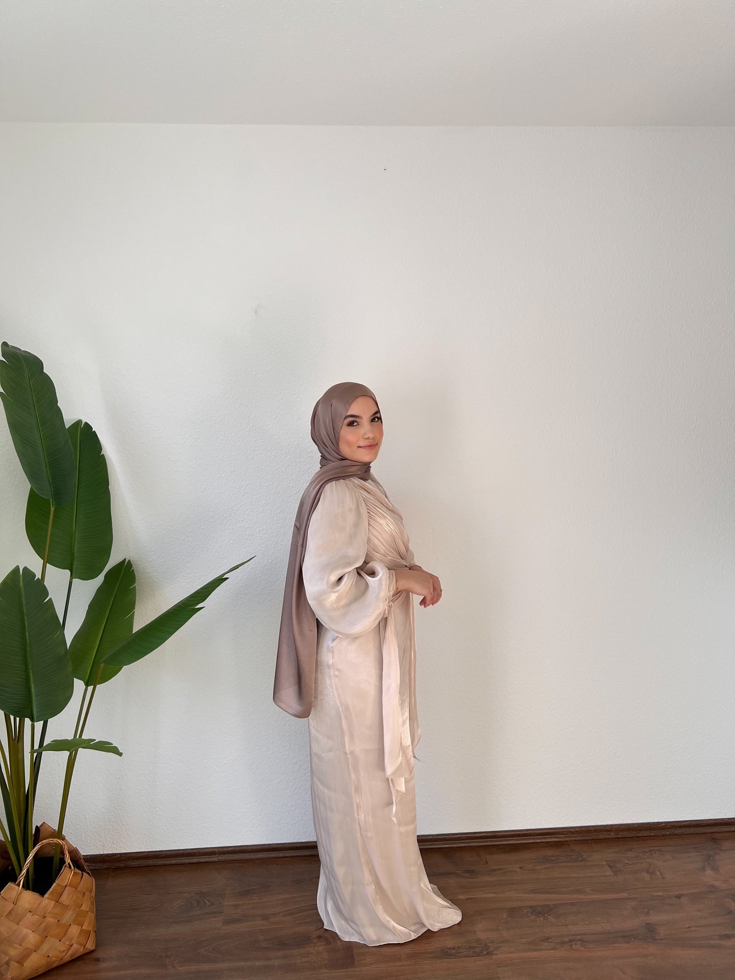 AMIRA Abendkleid in beige