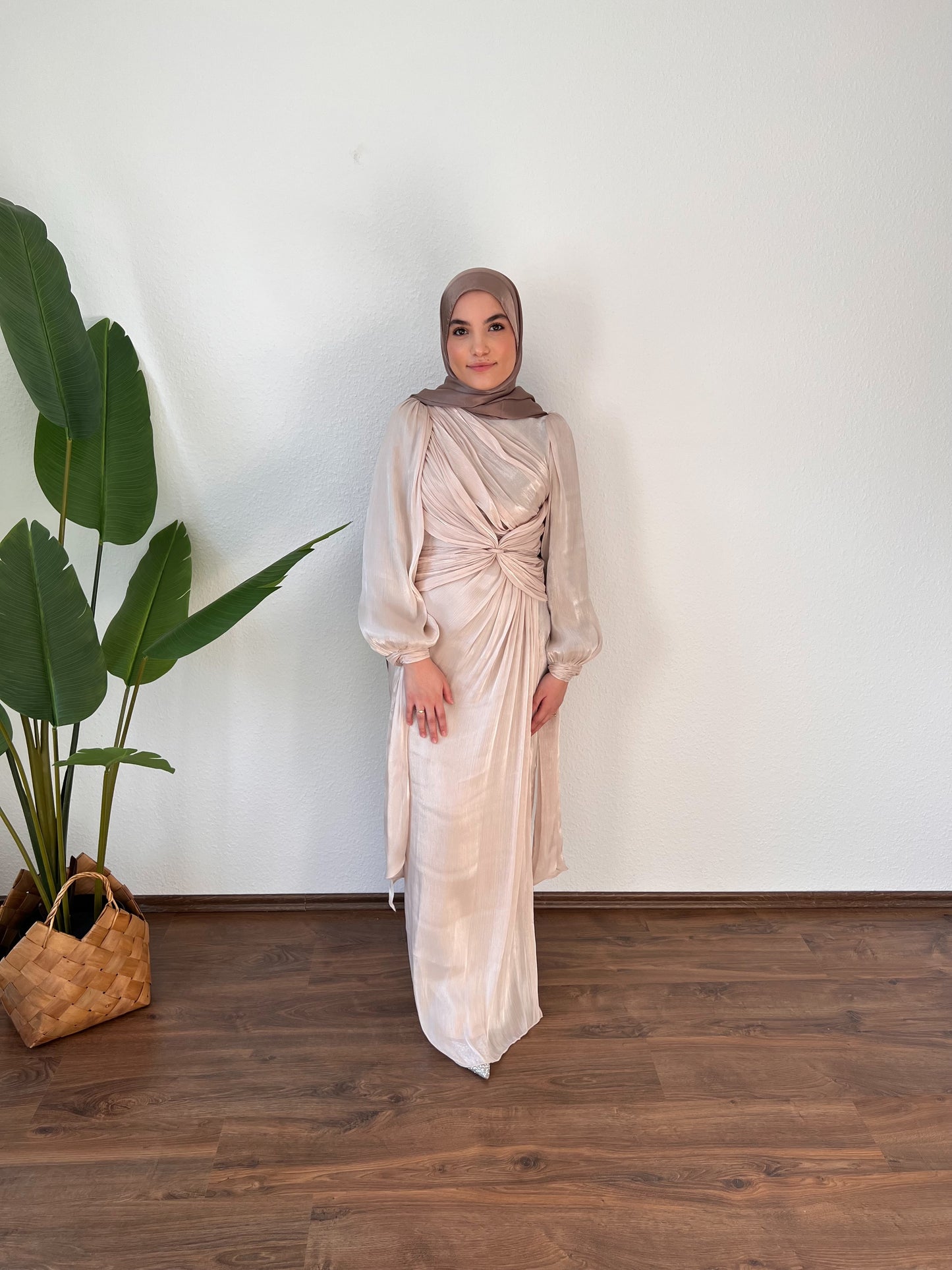 AMIRA Abendkleid in beige