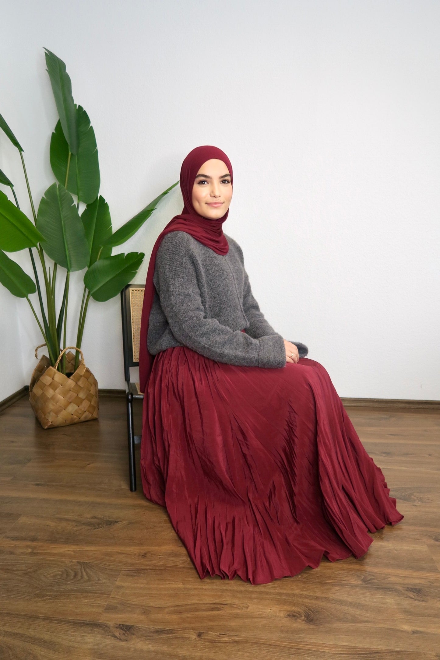 PARLA skirt in wine red