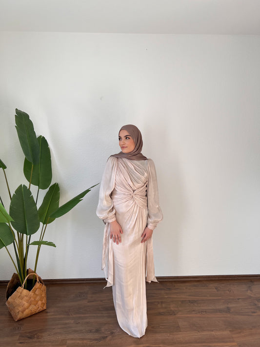 AMIRA Abendkleid in beige