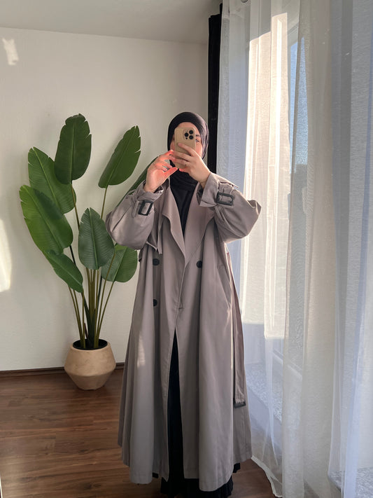 DUA trench coat in grey