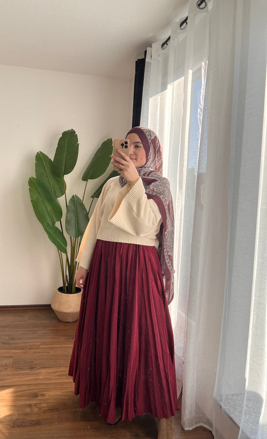 PARLA skirt in wine red